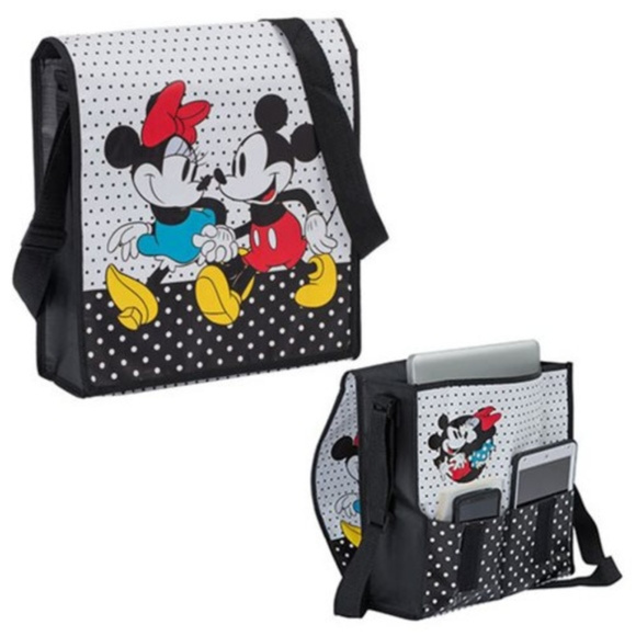 New Disney Mickey & Minnie Crossbody Messenger Bag - Picture 2 of 5